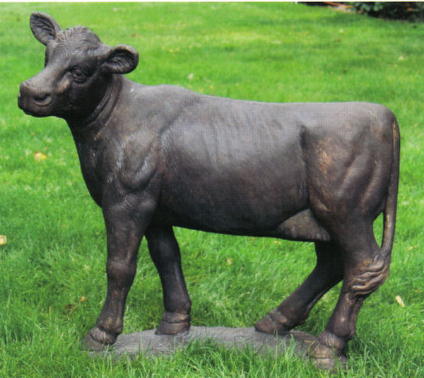 Cow Garden Statue Cast Stone Sculpture Display Statue Cement Concrete